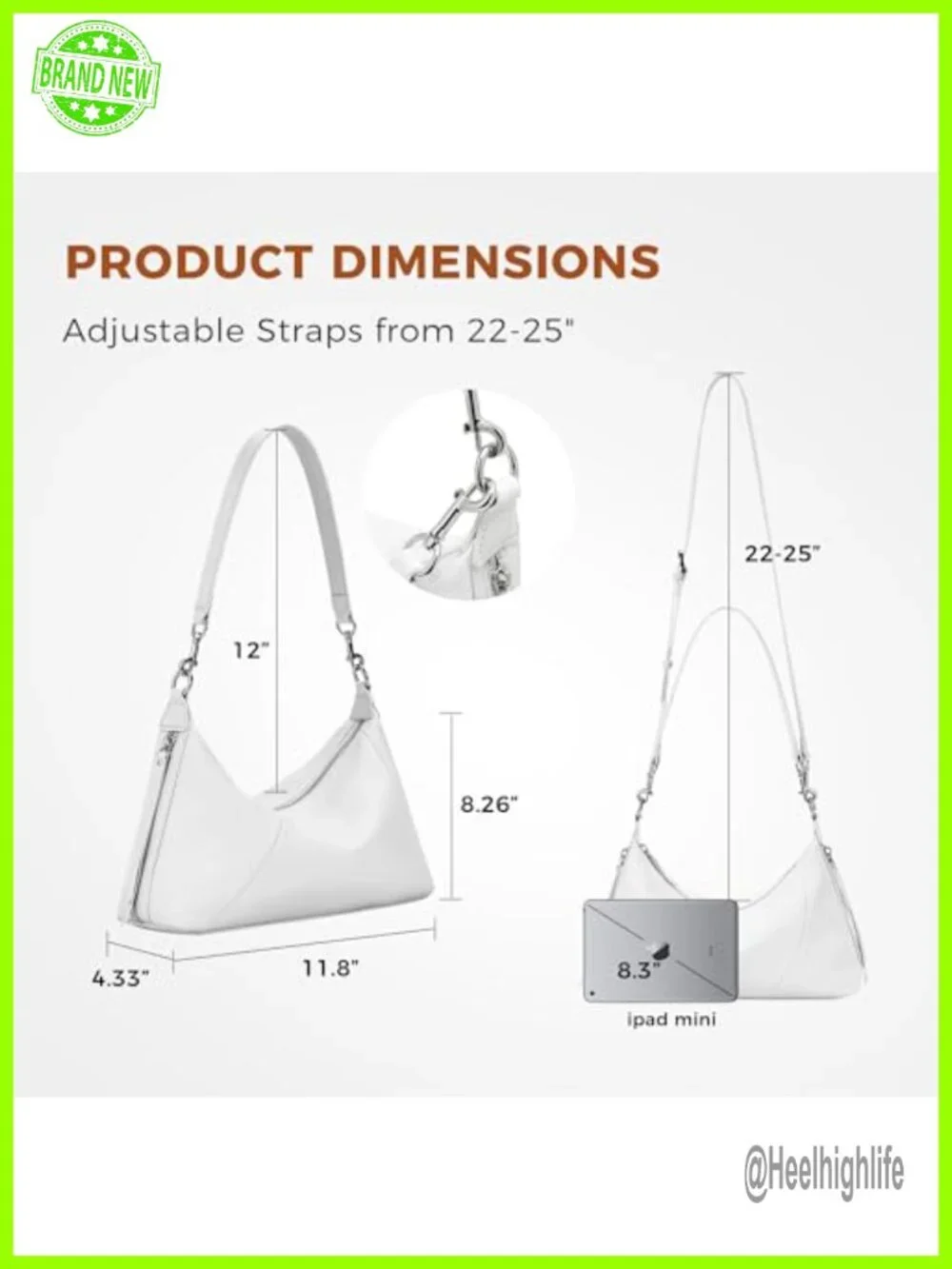 Genuine Leather Hobo Bag, Minimalist Shoulder & Crossbody